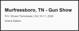 2026 Murfreesboro, TN – Gun Show