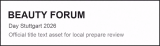 BEAUTY FORUM Day Stuttgart 2026